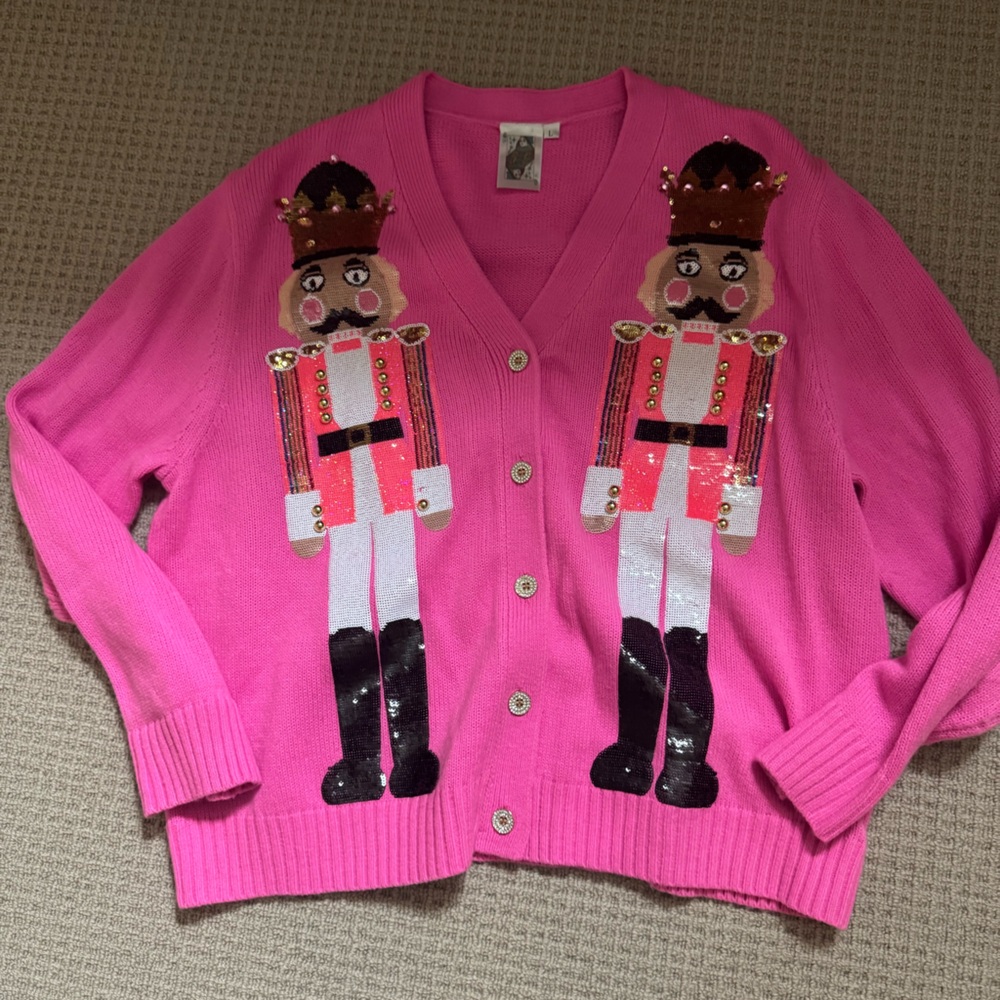 Queen of Sparkles Pink Nutcracker Cardigan